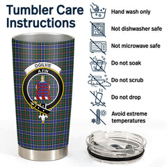 Ogilvie Hunting Modern Tartan Crest Tumbler