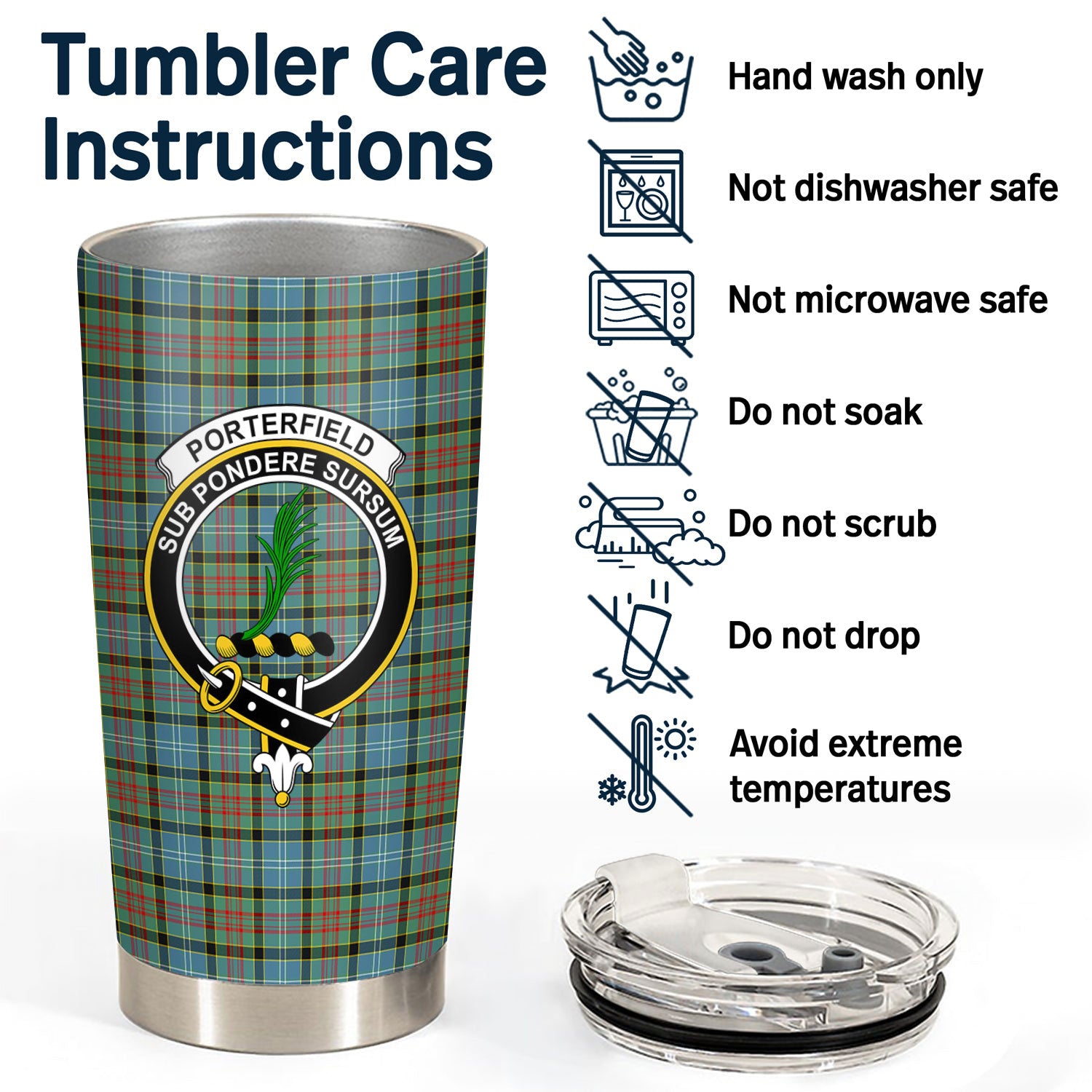 Porterfield Tartan Crest Tumbler