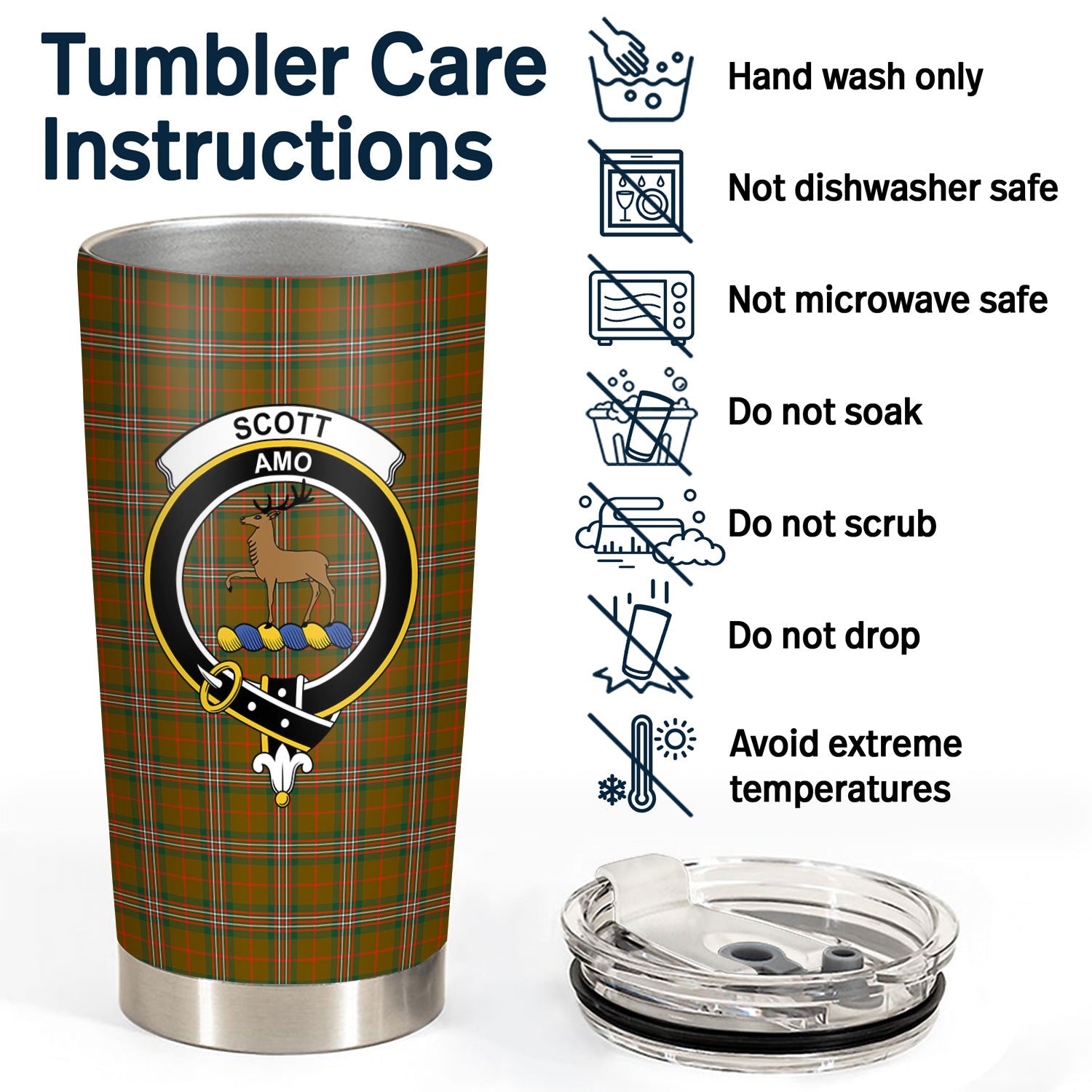 Scott Brown Modern Tartan Crest Tumbler