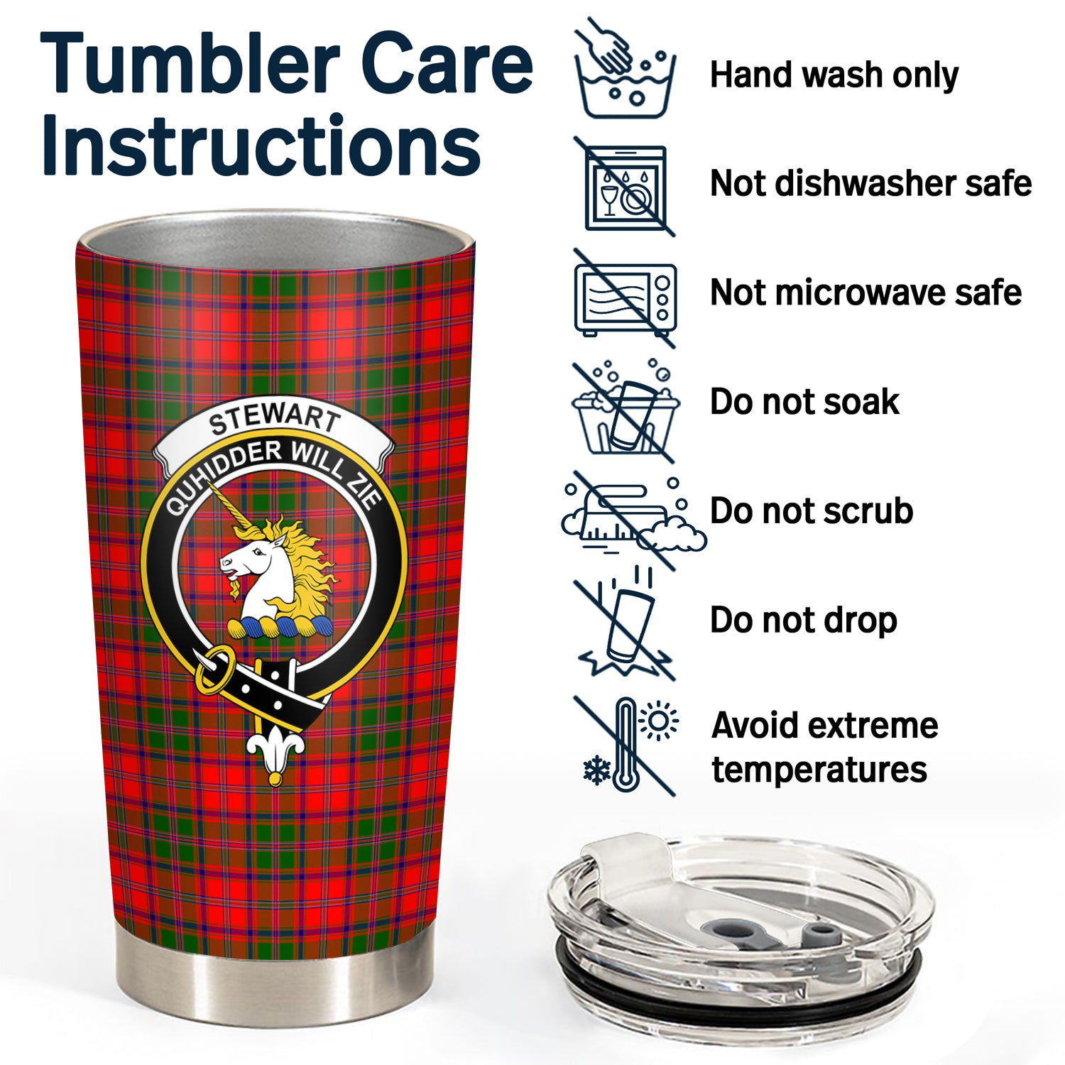 Stewart of Appin Modern Tartan Crest Tumbler