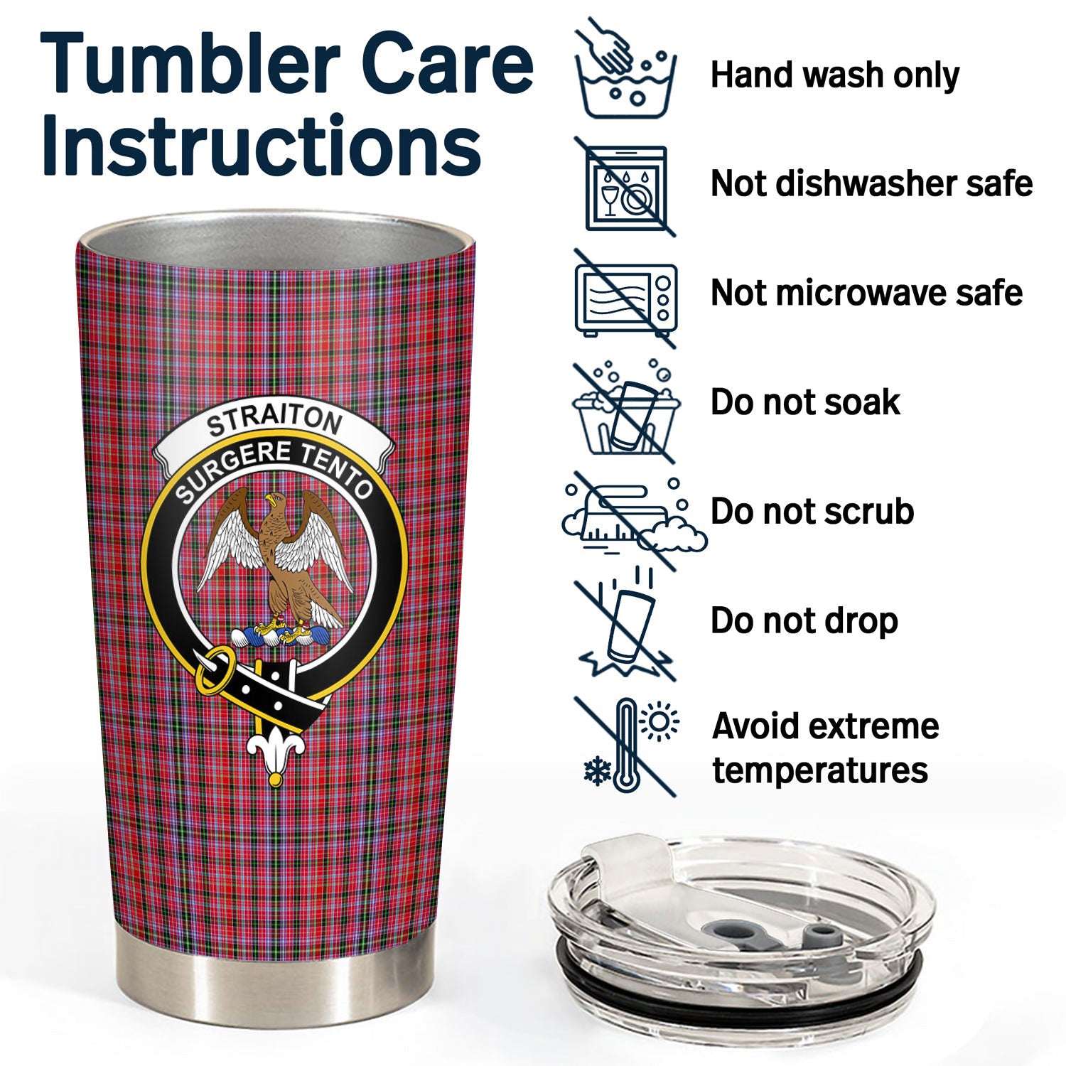 Straiton Tartan Crest Tumbler