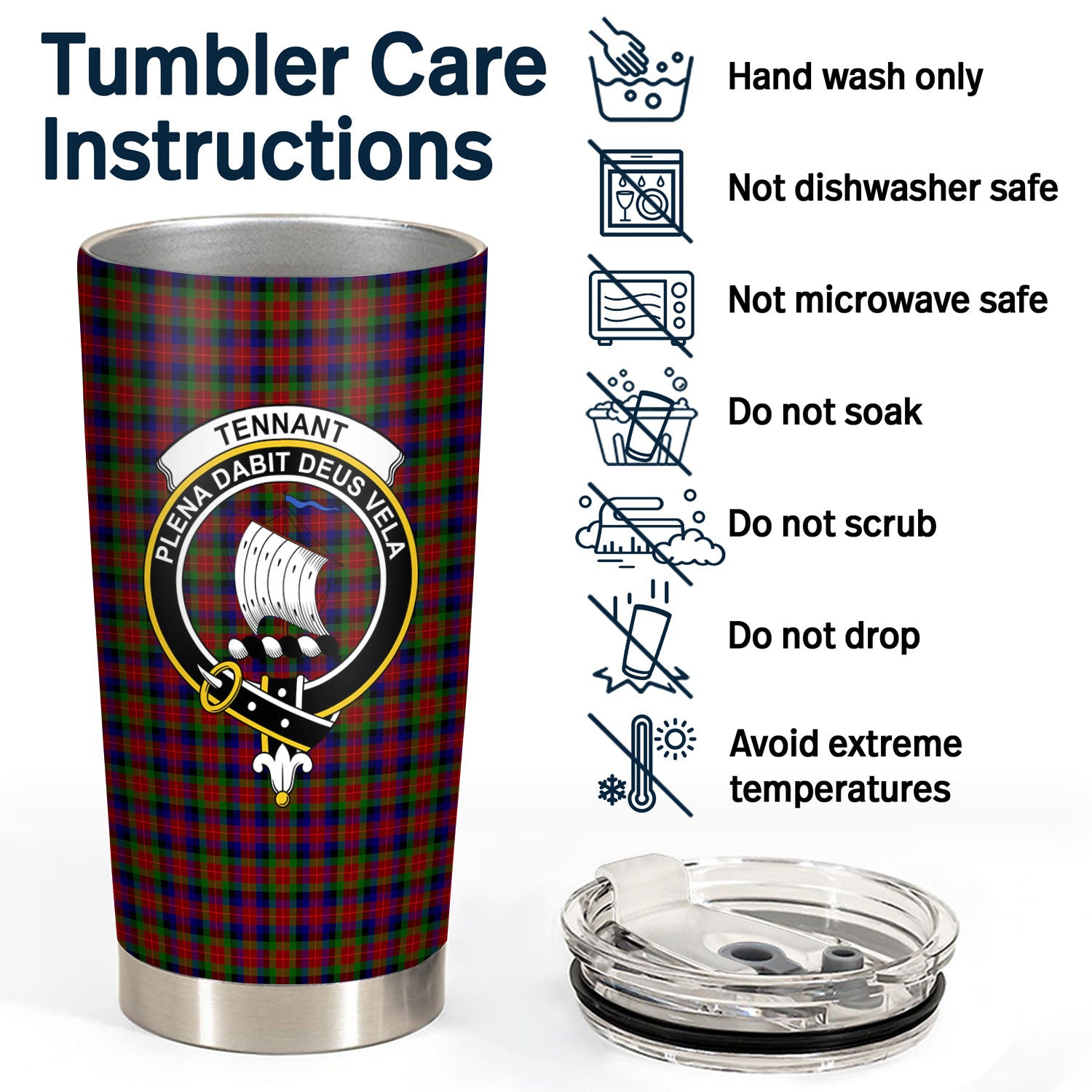 Tennant Tartan Crest Tumbler