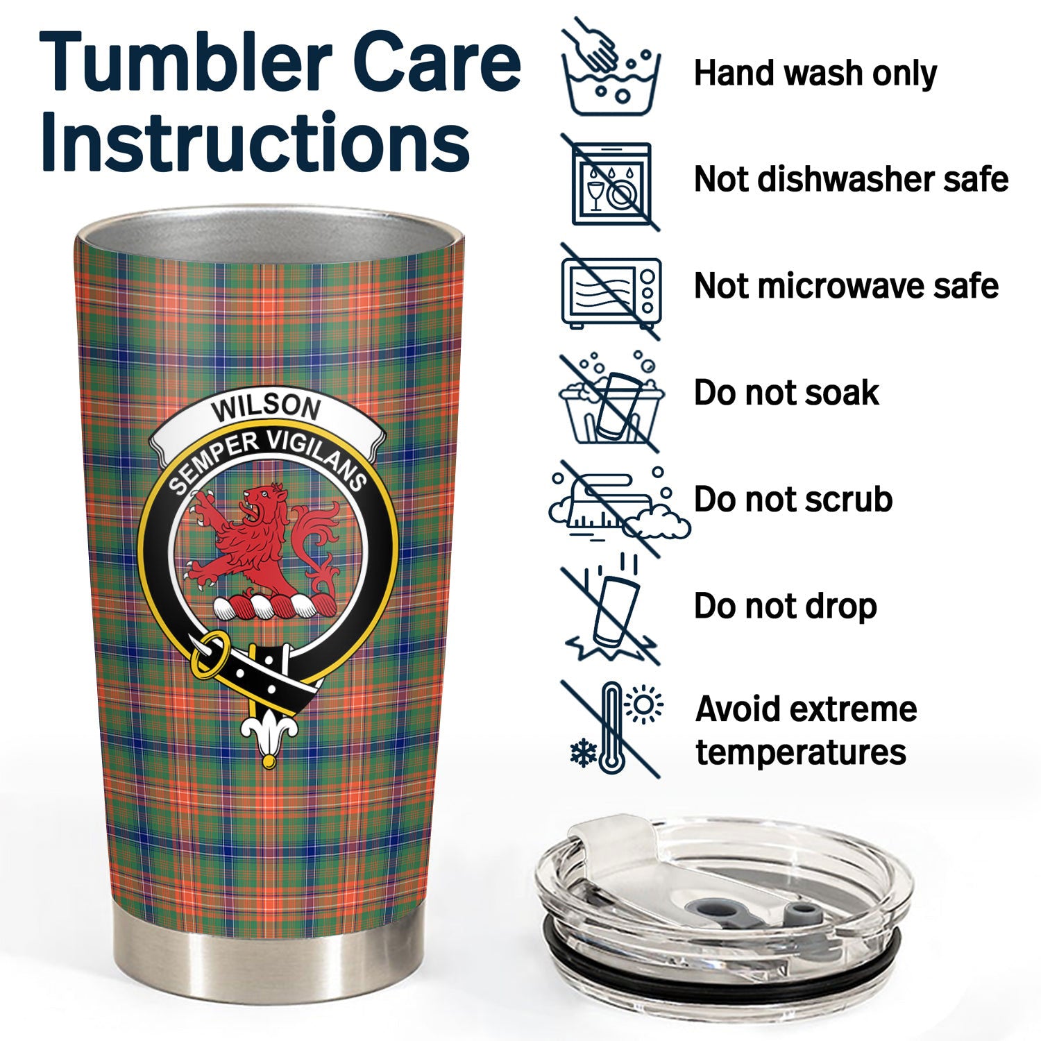 Wilson Ancient Tartan Crest Tumbler