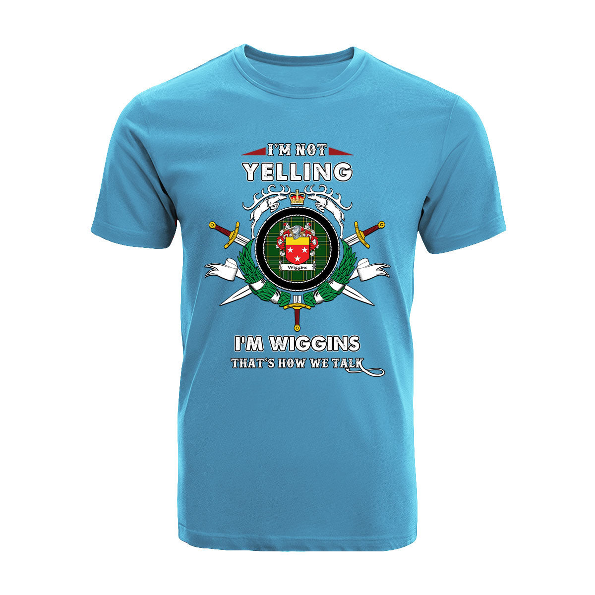 Wiggins Tartan Crest T-shirt - I'm not yelling style