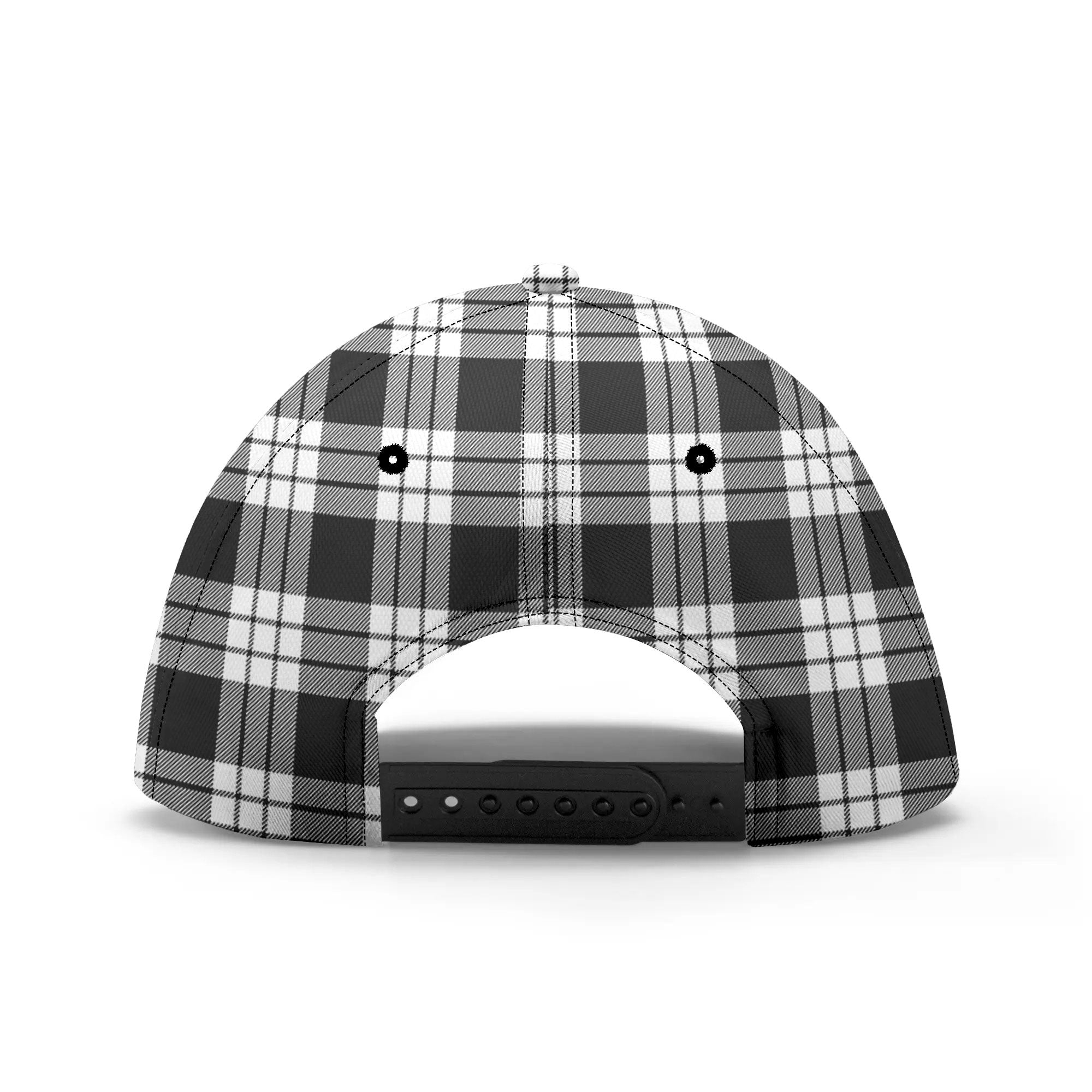 MacFarlane Black _ White Tartan Crest Classic Cap