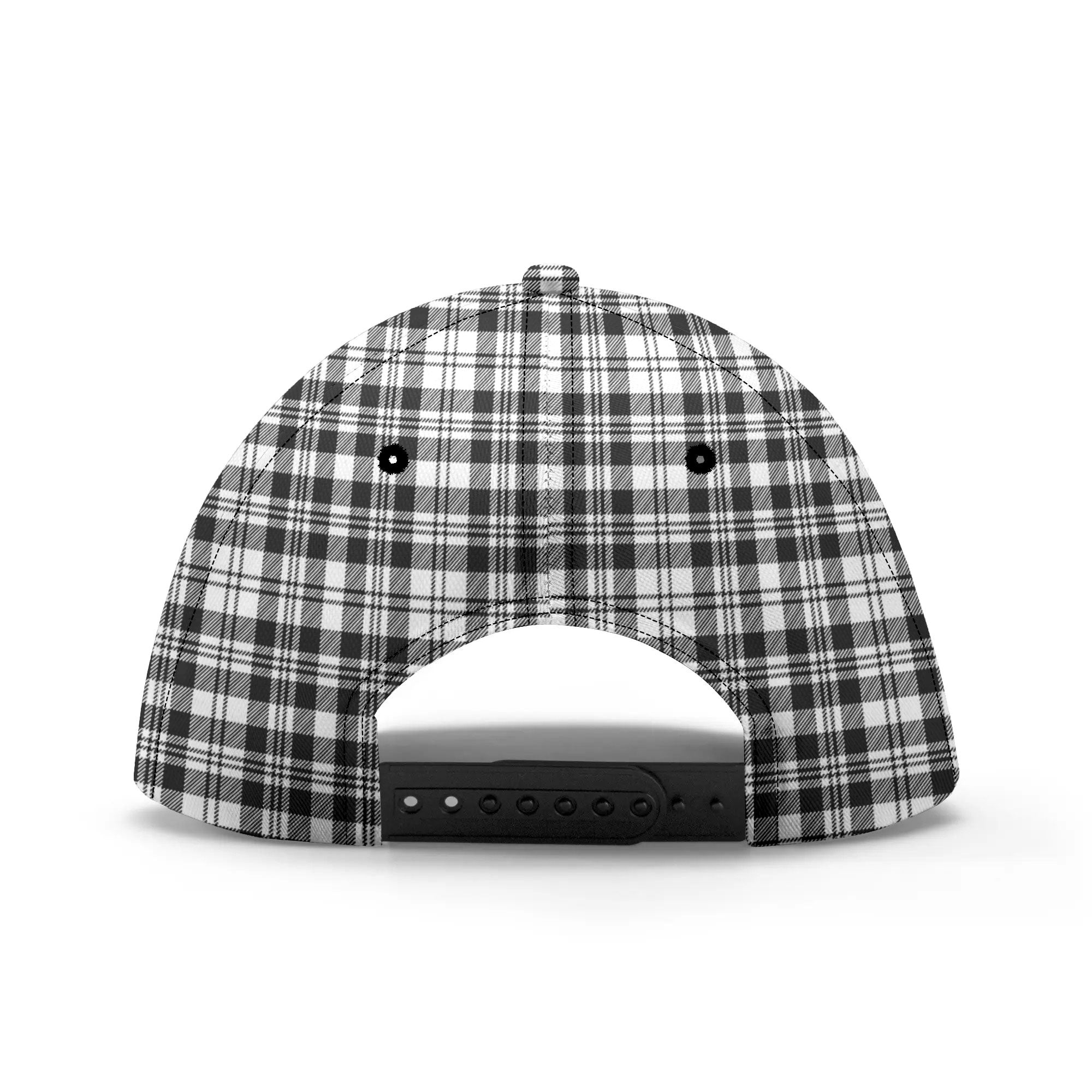 Scott Black & White Modern Tartan Crest Classic Cap