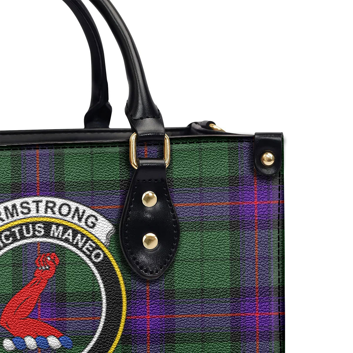 Armstrong Modern Tartan Crest Leather Handbag