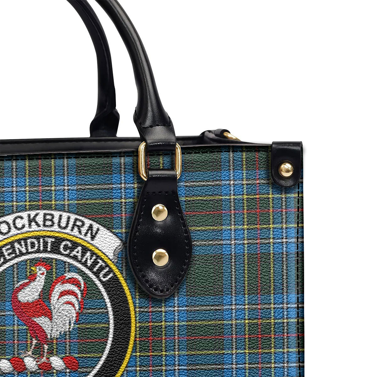 Cockburn Modern Tartan Crest Leather Handbag