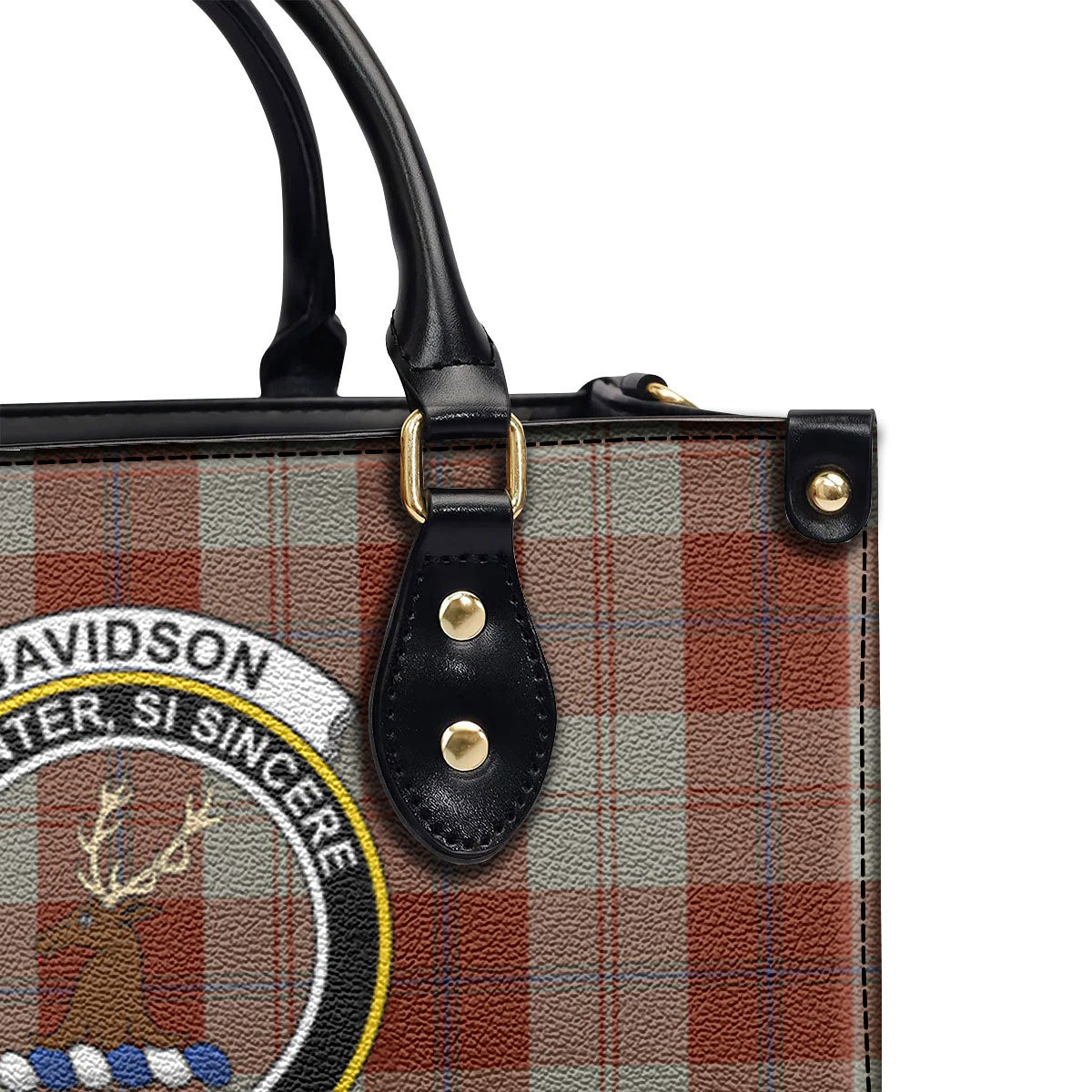 Davidson Dress Dancers Tartan Crest Leather Handbag