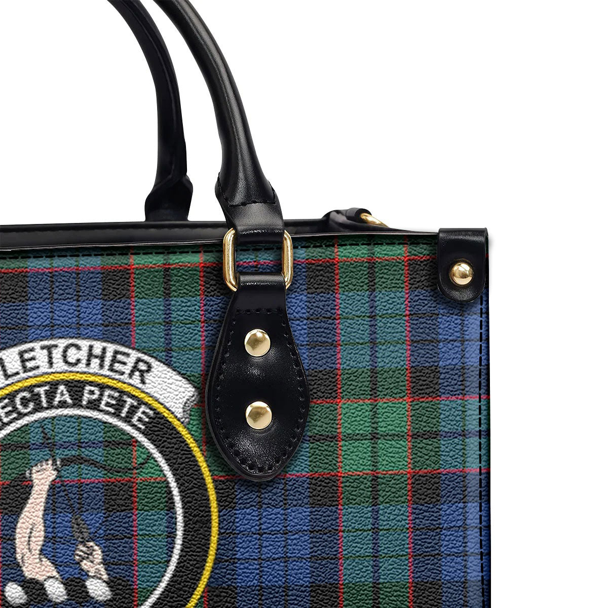 Fletcher Ancient Tartan Crest Leather Handbag