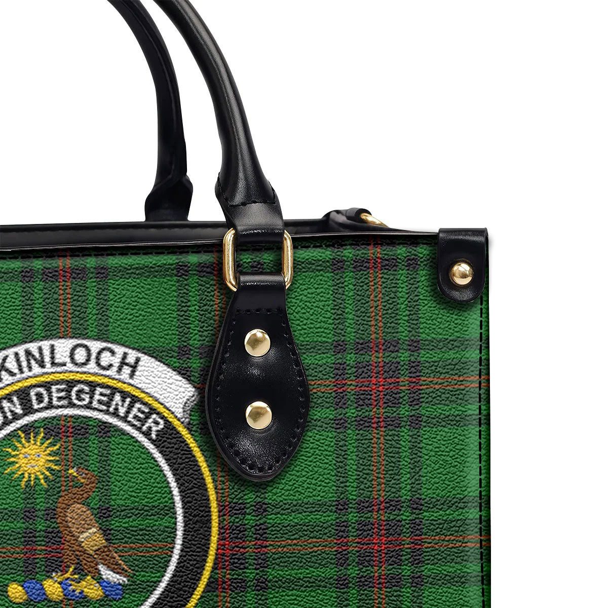 Kinloch Tartan Crest Leather Handbag