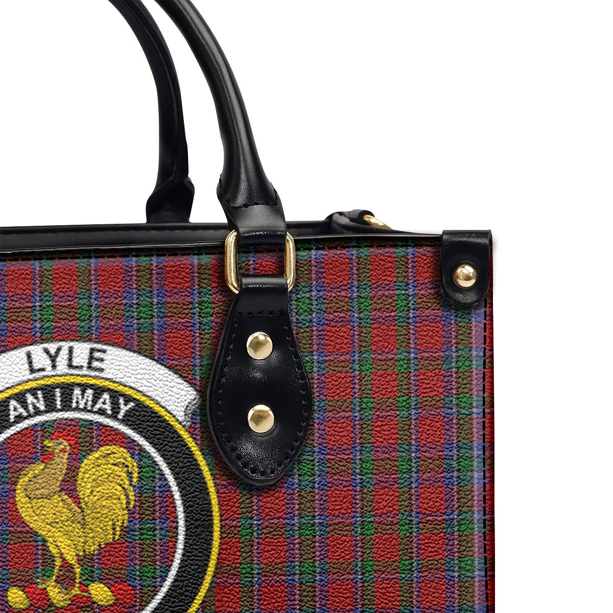 Lyle Tartan Crest Leather Handbag