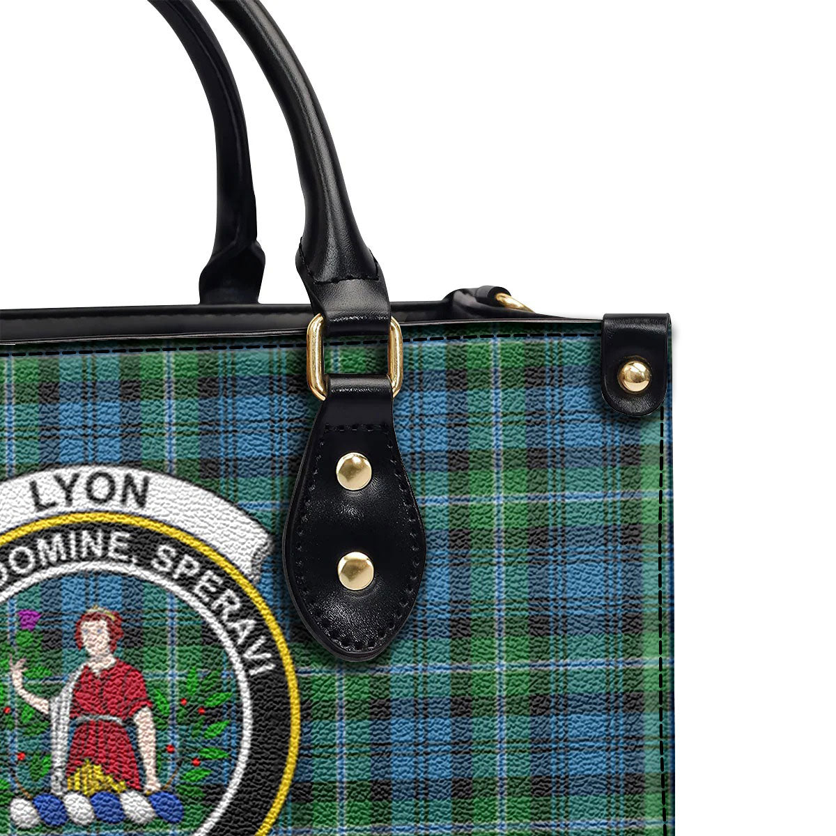 Lyon Tartan Crest Leather Handbag