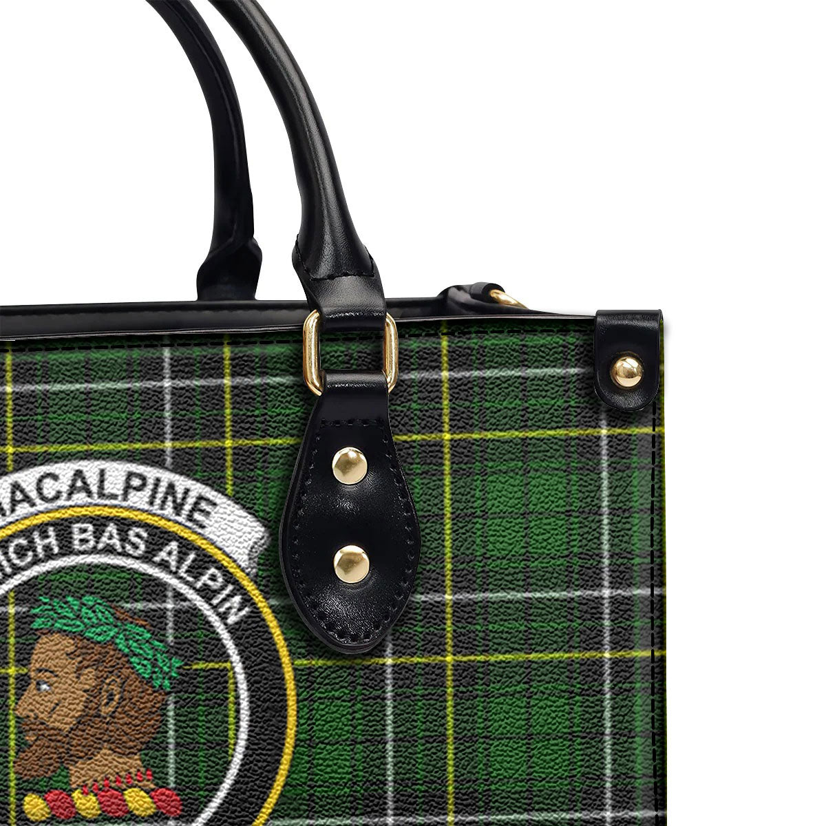 MacAlpine Modern Tartan Crest Leather Handbag