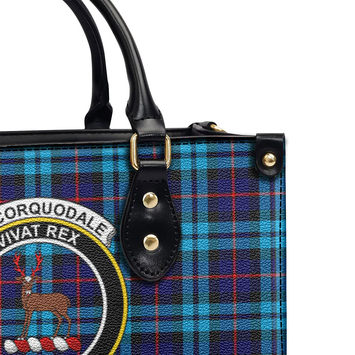 MacCorquodale Tartan Crest Leather Handbag