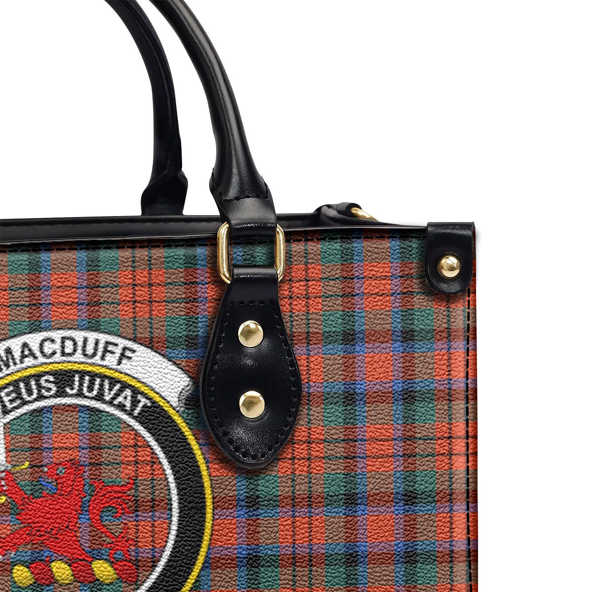 MacDuff Ancient Tartan Crest Leather Handbag