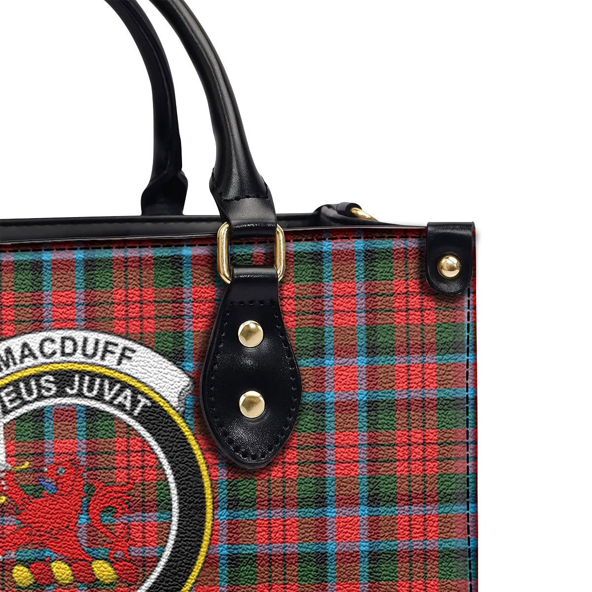 MacDuff Modern Tartan Crest Leather Handbag