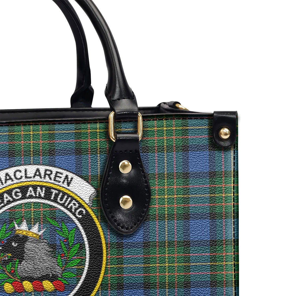 MacLaren Ancient Tartan Crest Leather Handbag