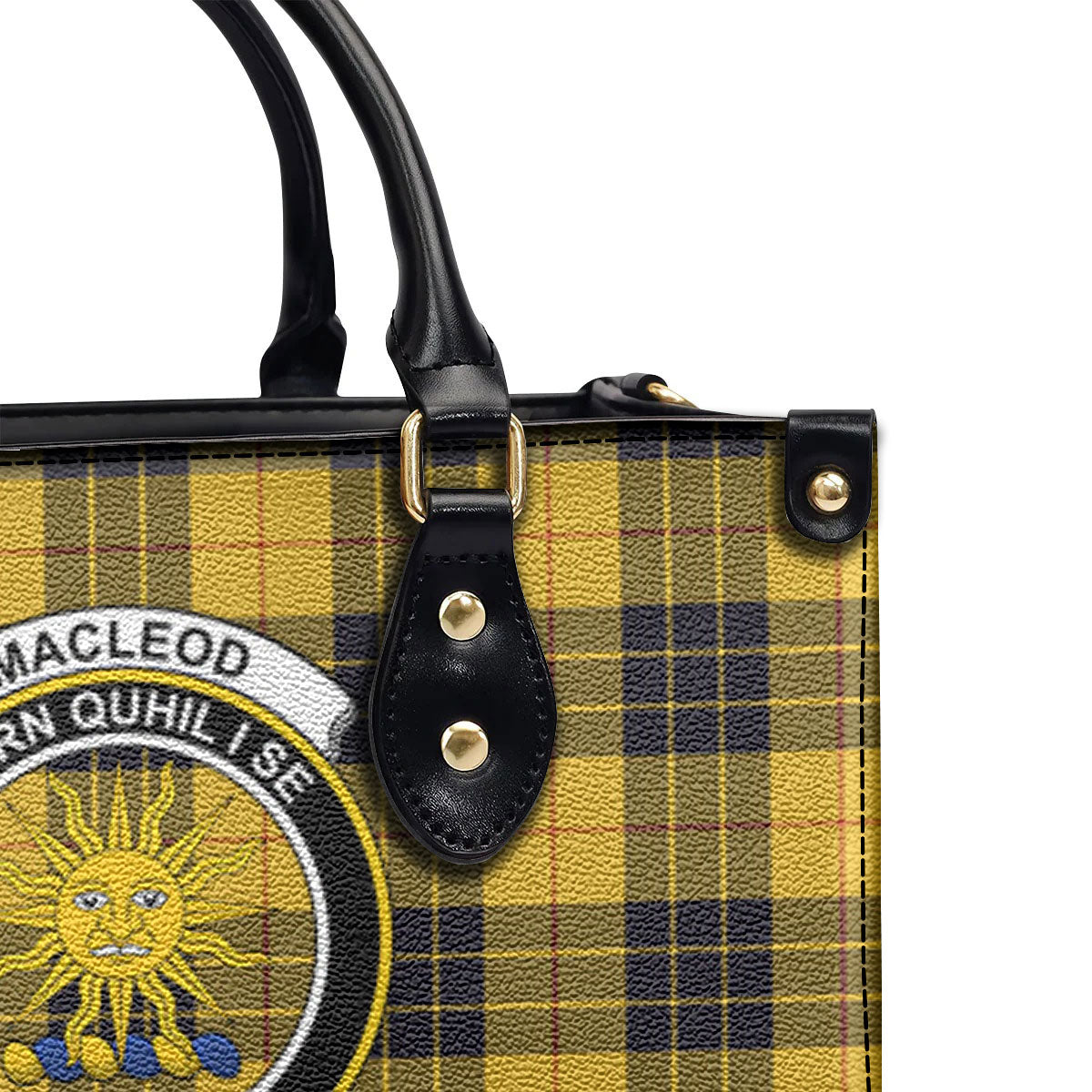 MacLeod of Lewis Ancient Tartan Crest Leather Handbag