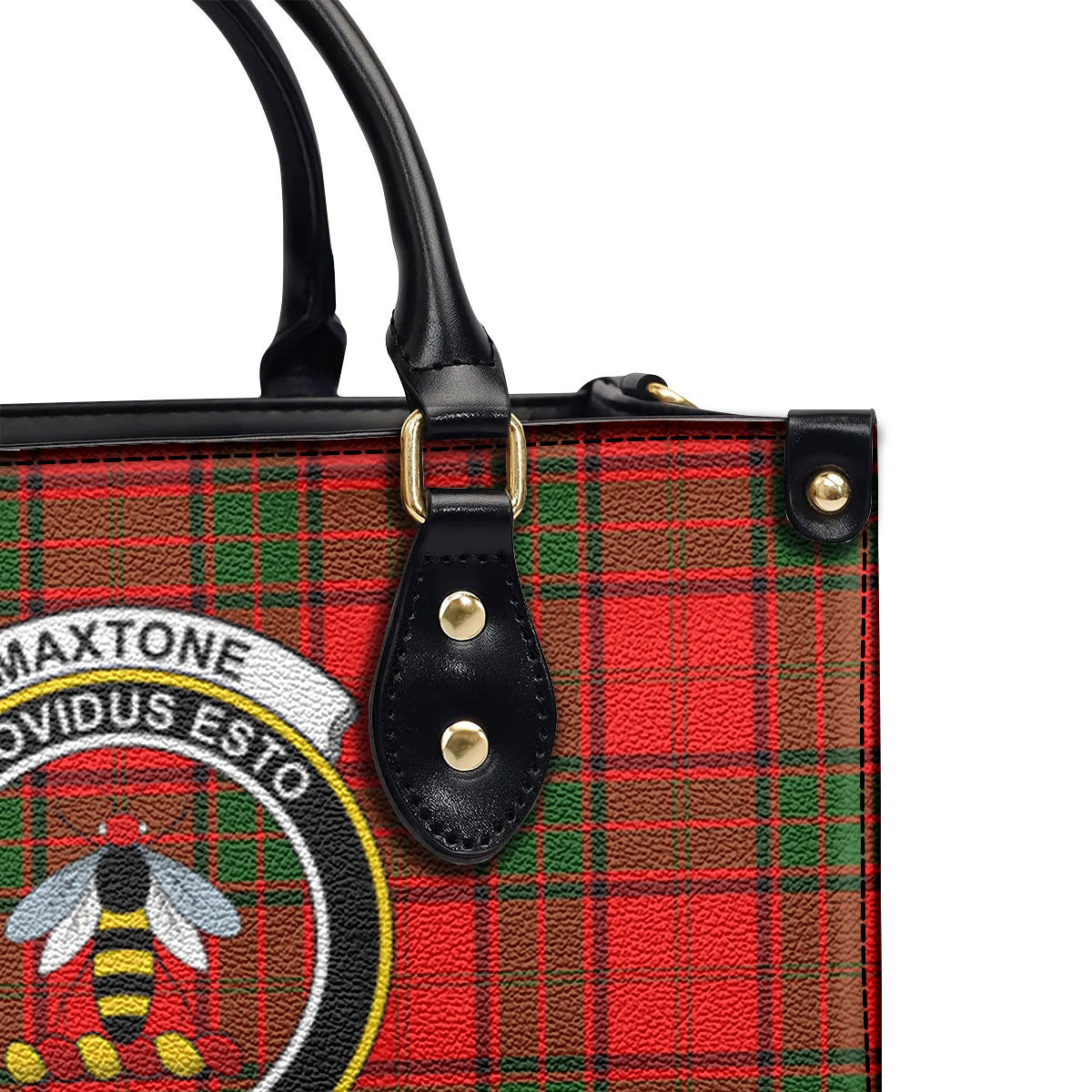 Maxtone Tartan Crest Leather Handbag