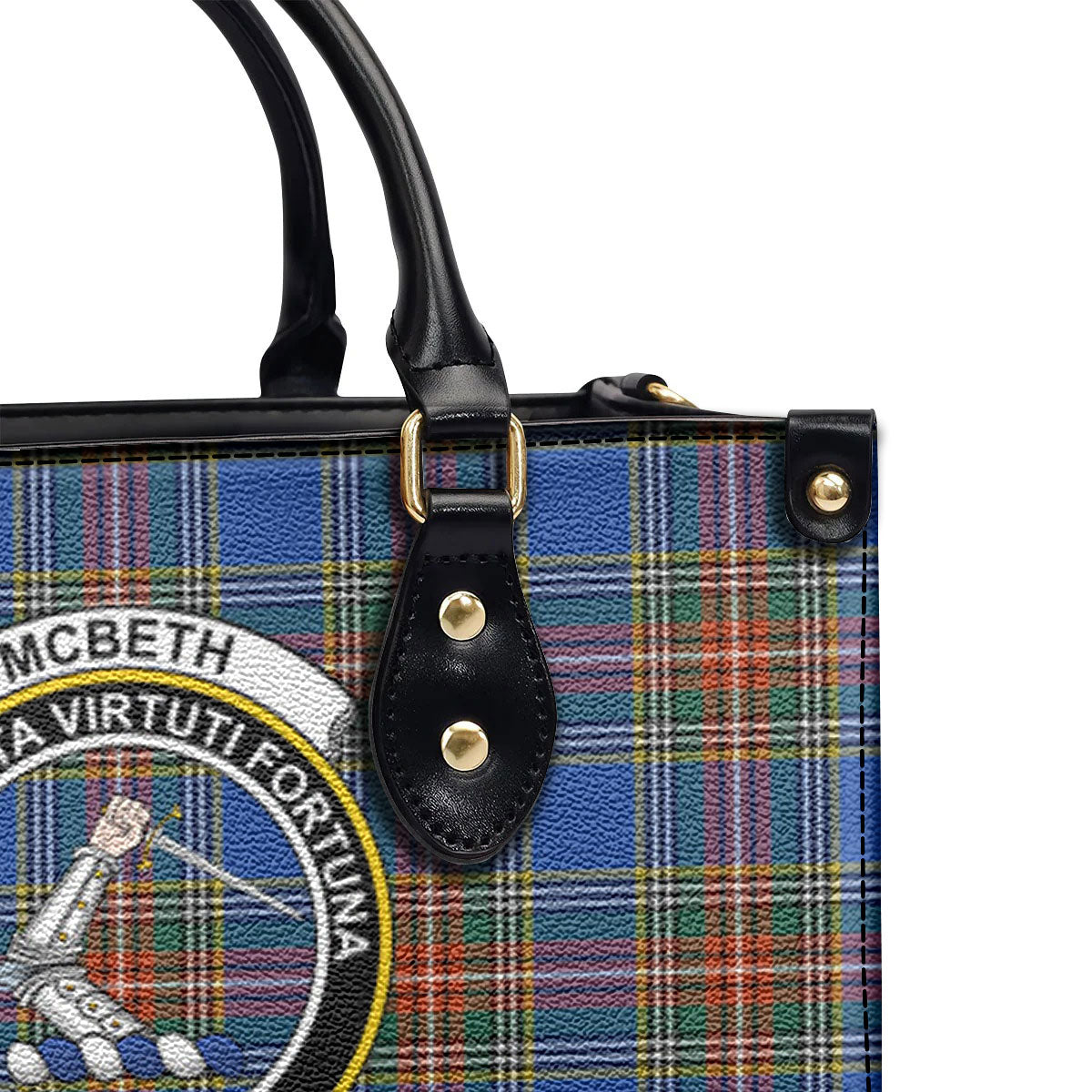 McBeth Ancient Tartan Crest Leather Handbag