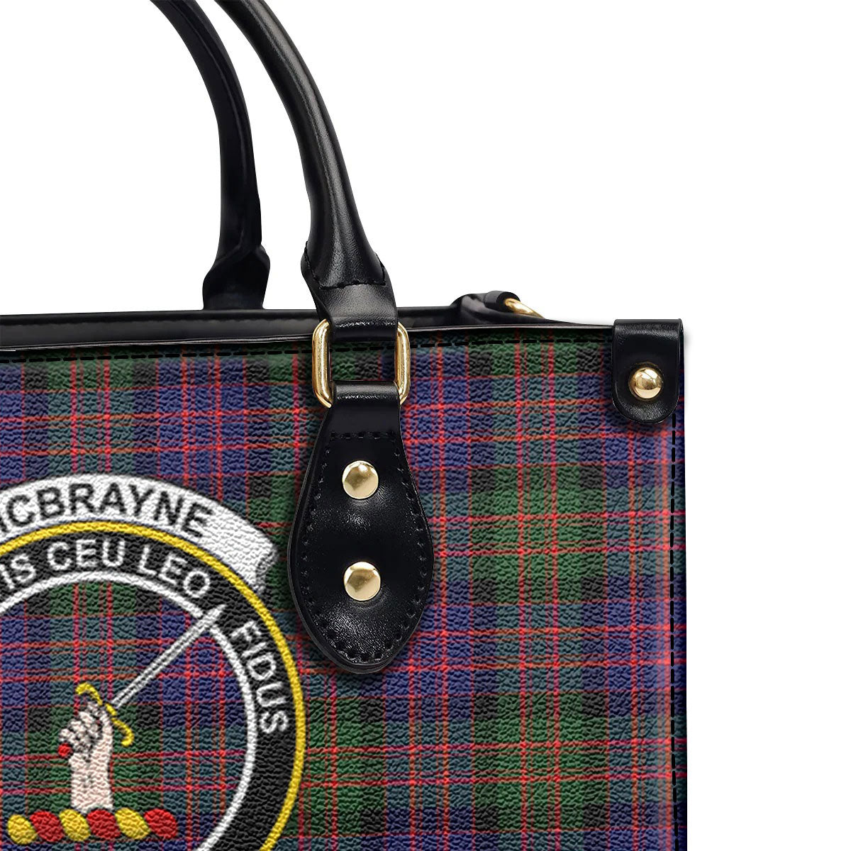 McBrayne Tartan Crest Leather Handbag