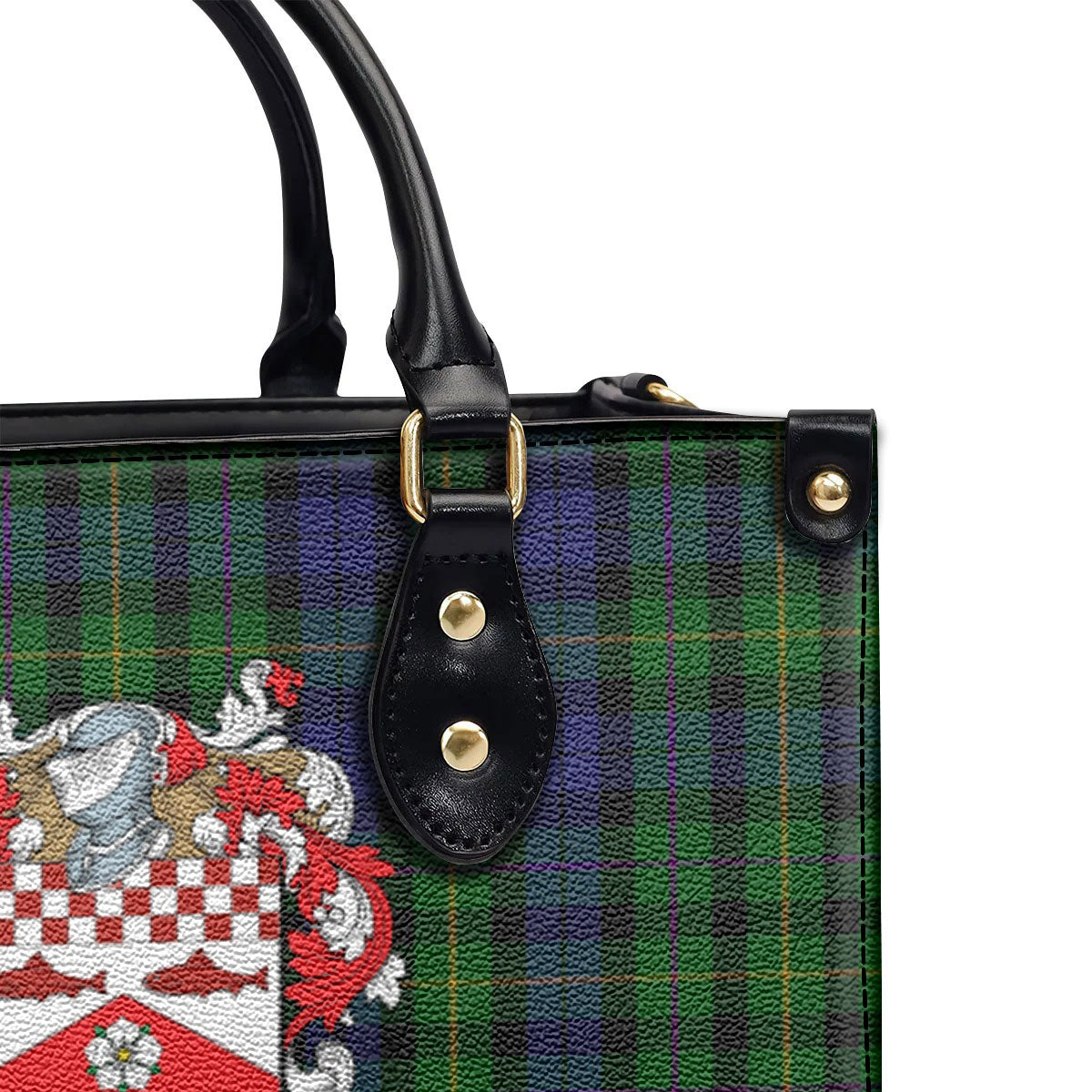 McBride Tartan Coat of Arms Leather Handbag