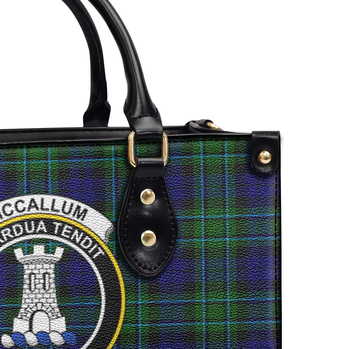 McCallum Modern Tartan Crest Leather Handbag