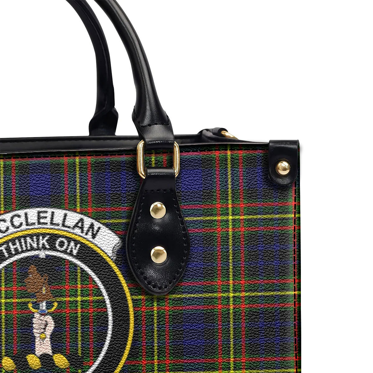 McClellan Modern Tartan Crest Leather Handbag