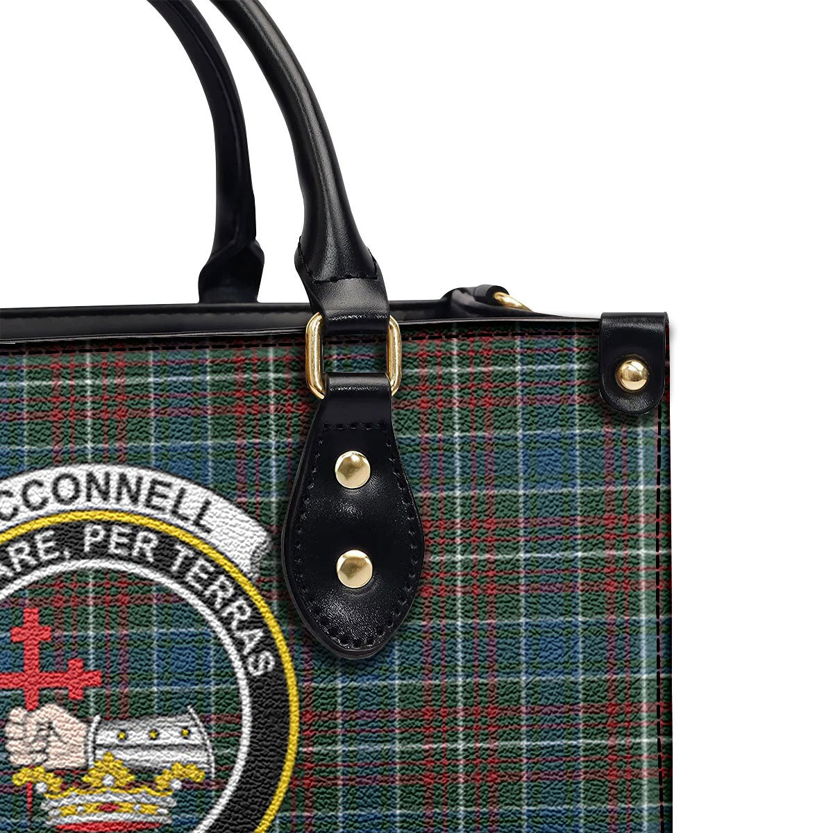 McConnell Tartan Crest Leather Handbag