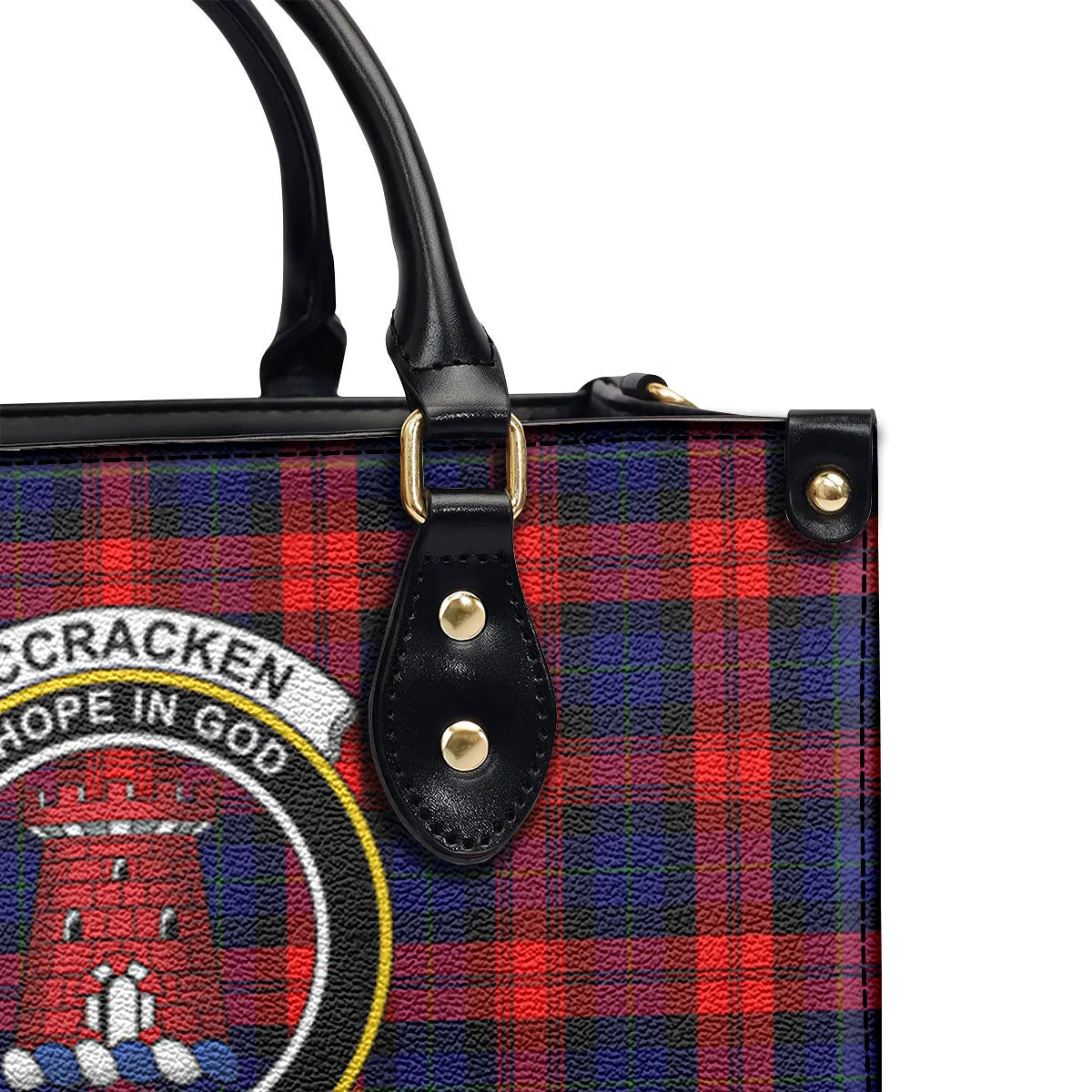 McCracken Tartan Crest Leather Handbag