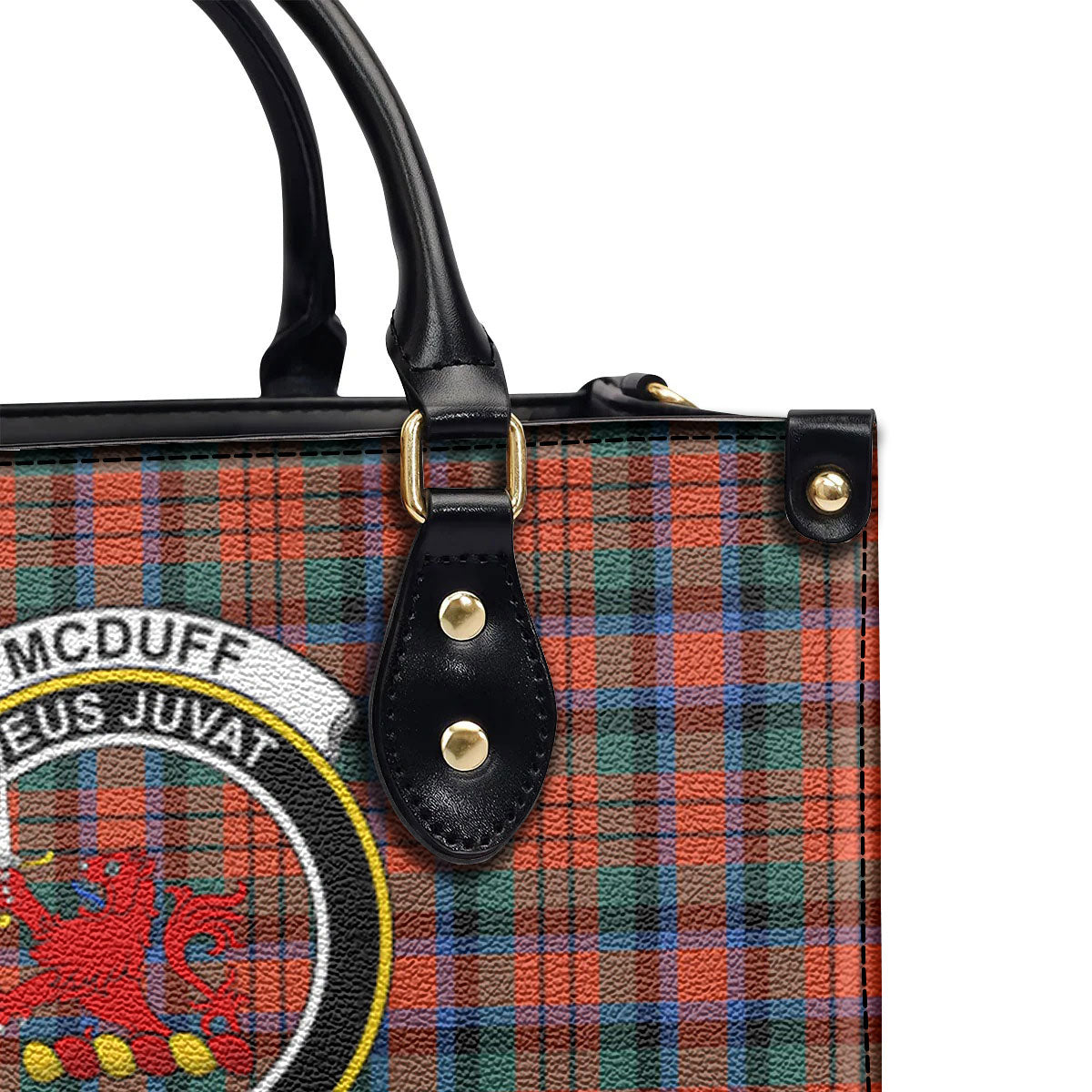 McDuff Ancient Tartan Crest Leather Handbag