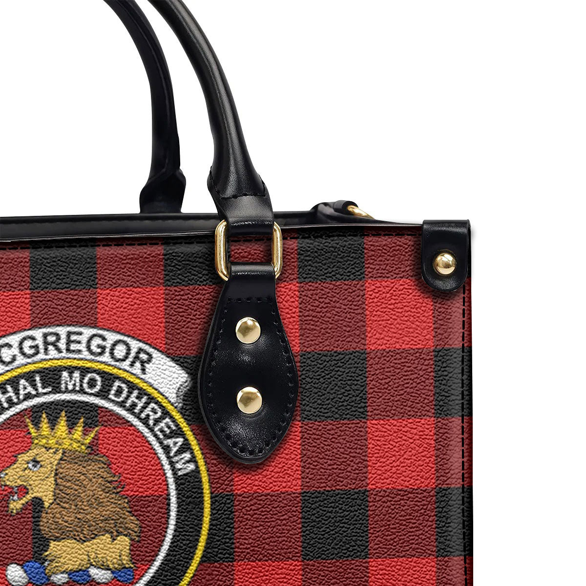 McGregor Rob Roy Modern Tartan Crest Leather Handbag