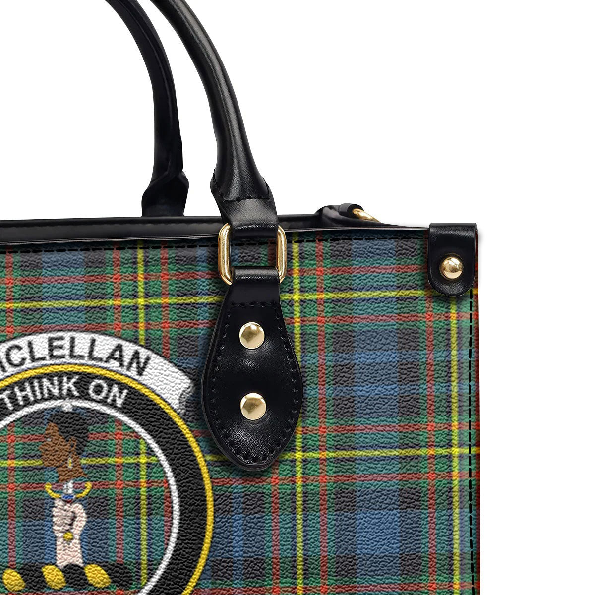 McLellan Ancient Tartan Crest Leather Handbag