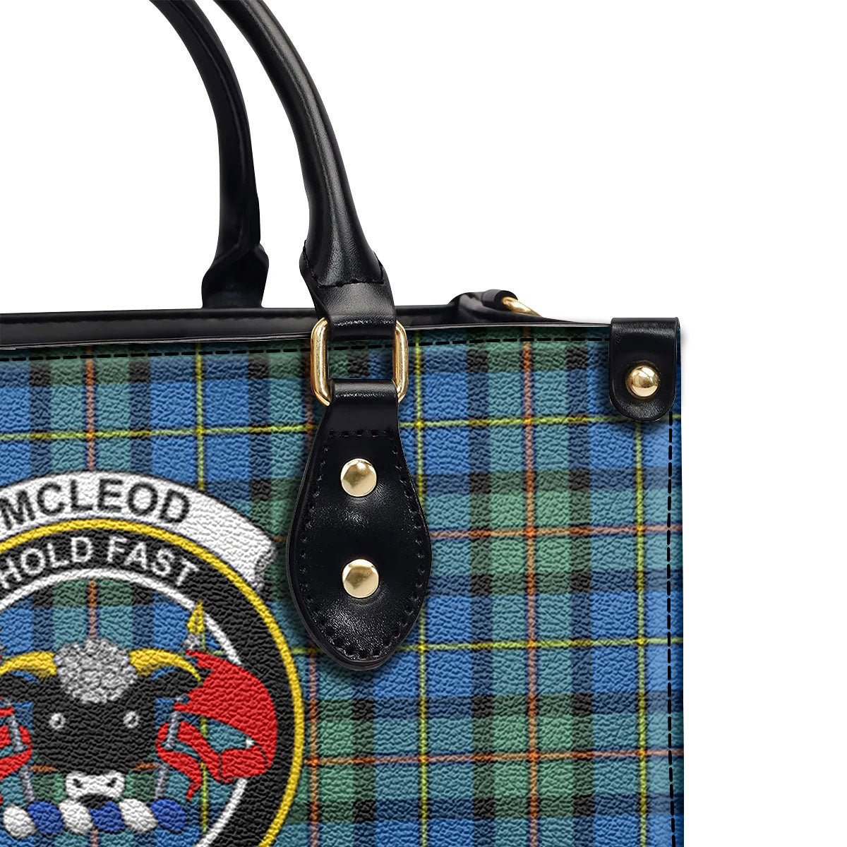 McLeod of Harris Ancient Tartan Crest Leather Handbag