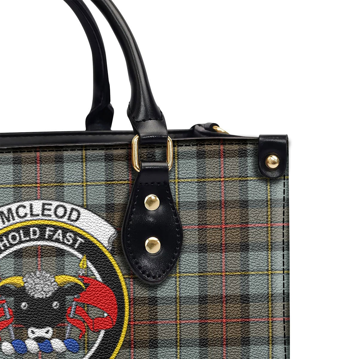 McLeod of Harris Weathered Tartan Crest Leather Handbag