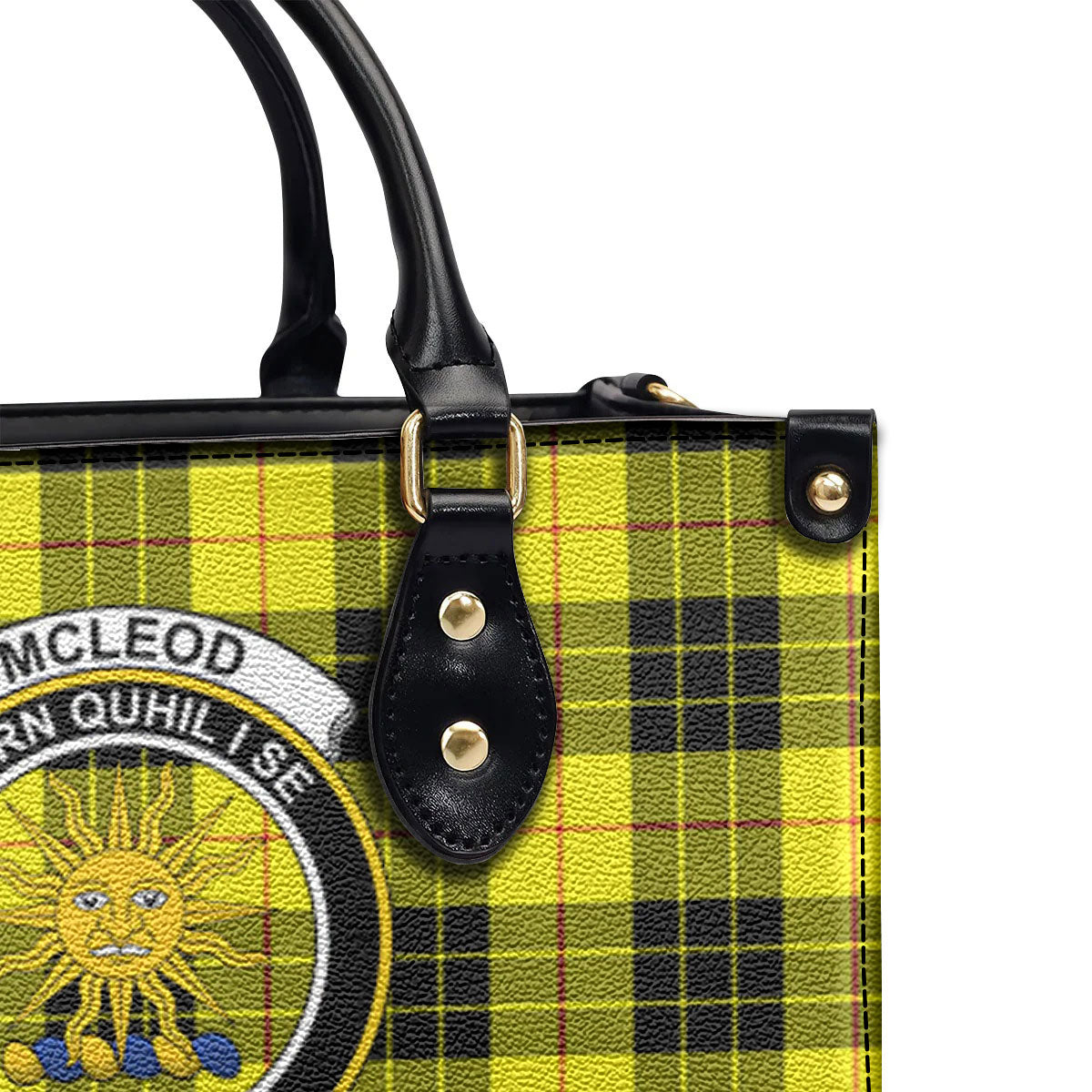 McLeod of Lewis Modern Tartan Crest Leather Handbag