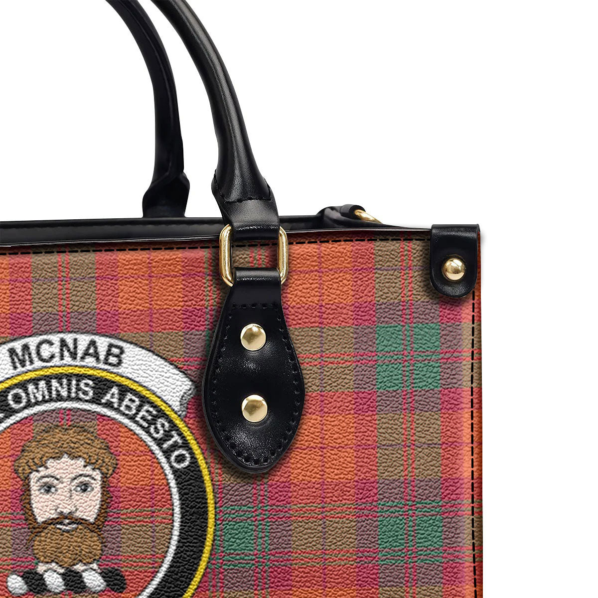 McNab Ancient Tartan Crest Leather Handbag