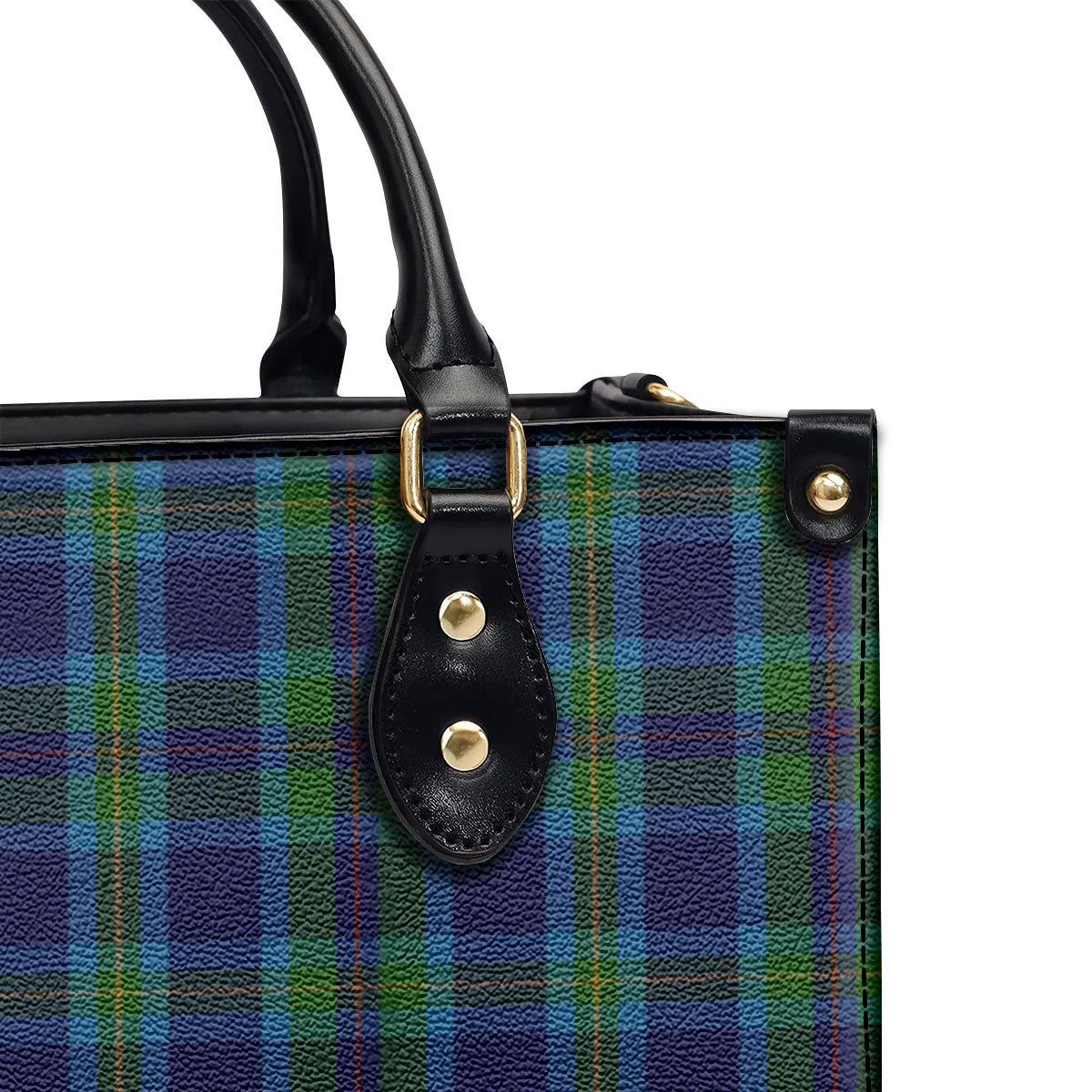 Miller Tartan Crest Leather Handbag