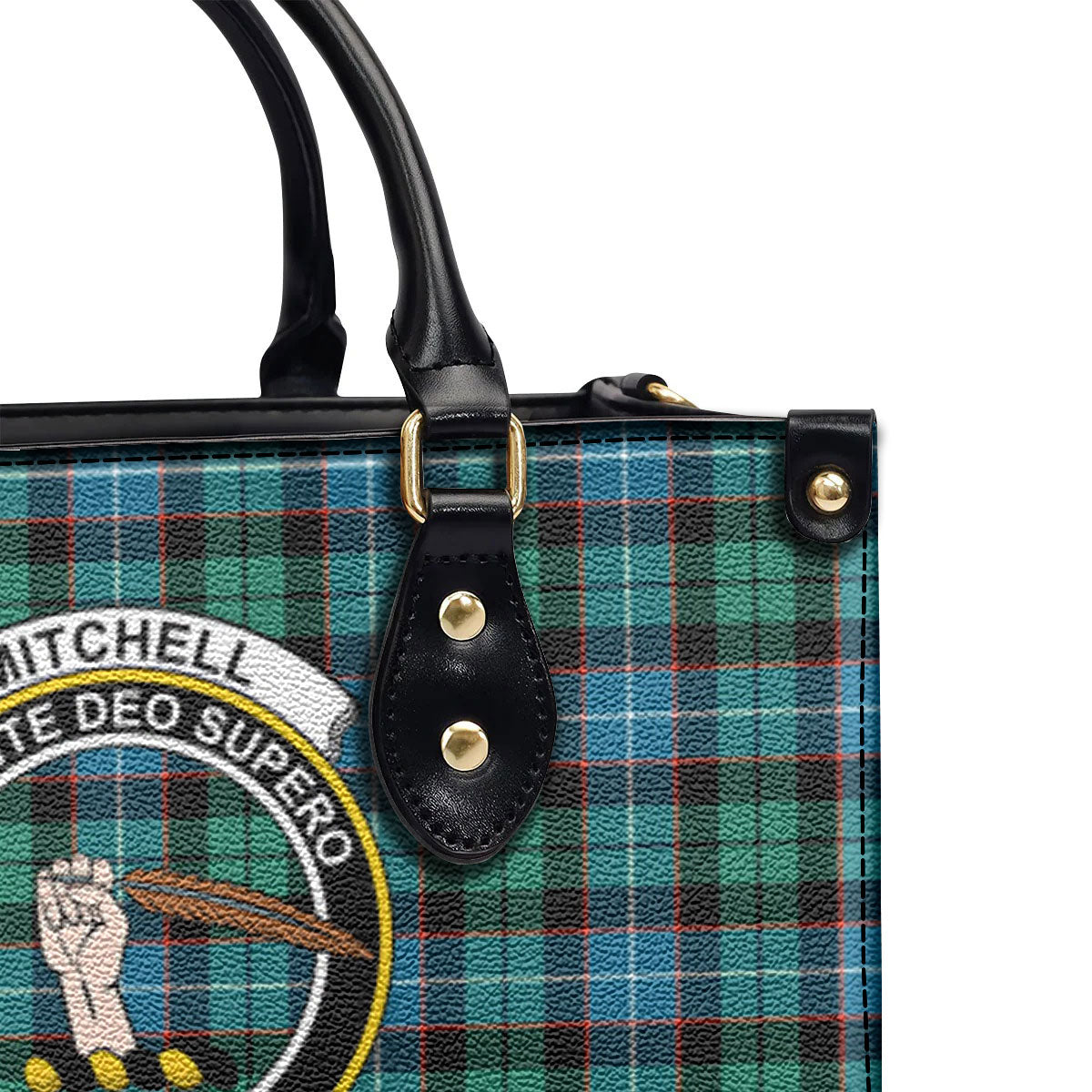 Mitchell Ancient Tartan Crest Leather Handbag