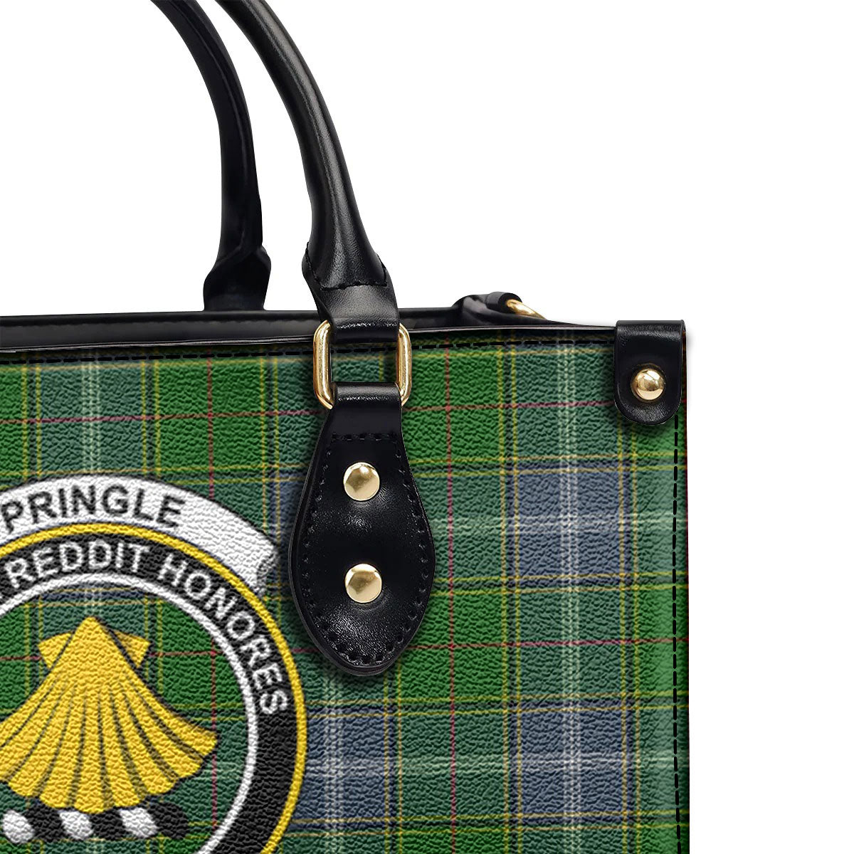 Pringle Tartan Crest Leather Handbag