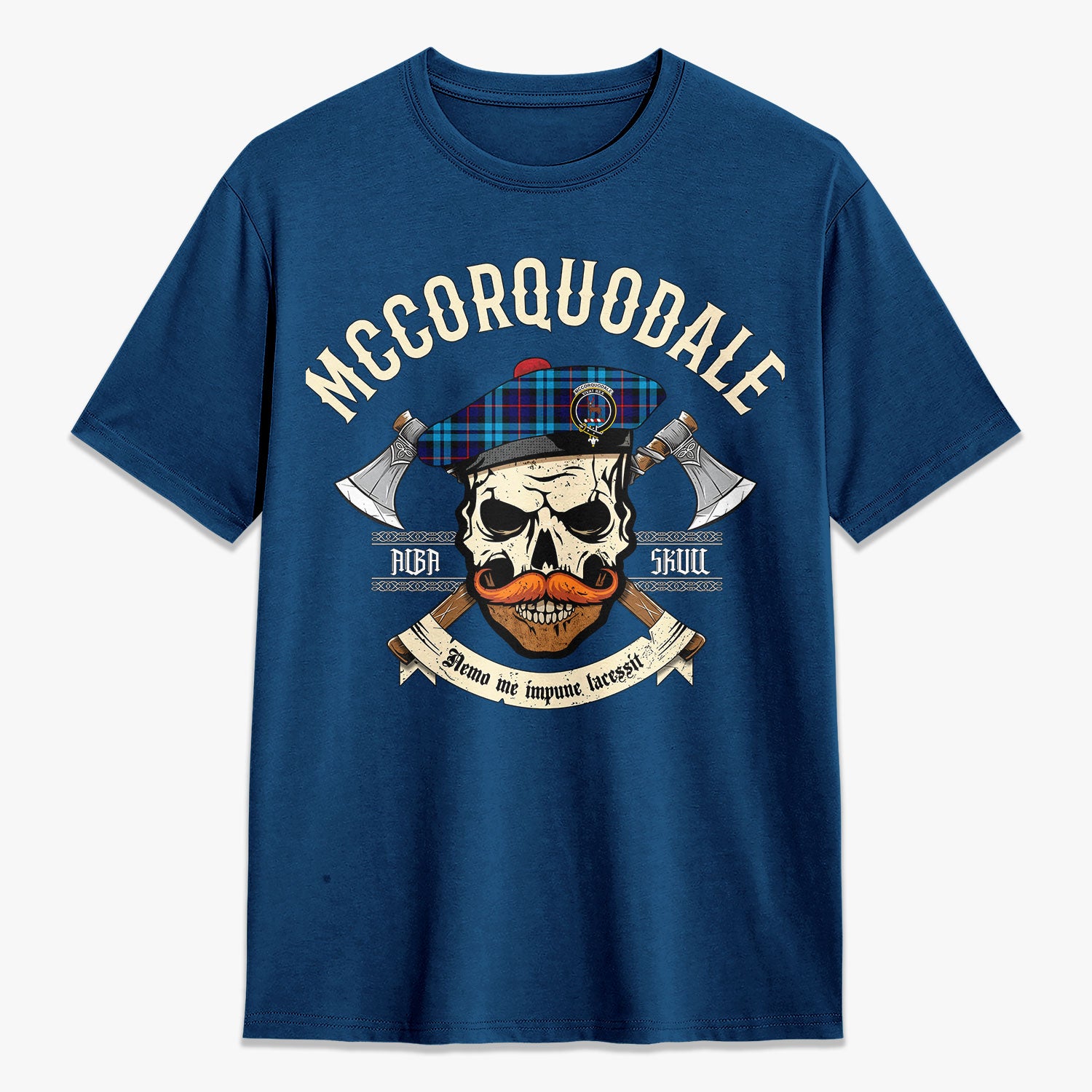 McCorquodale Tartan Crest 2D T-shirt - Alba Skull Style