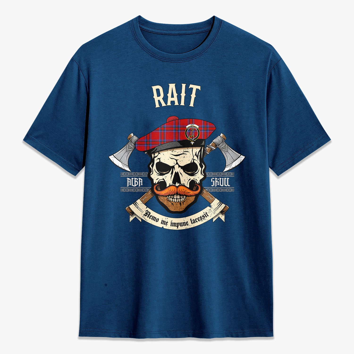 Rait Tartan Crest 2D T-shirt - Alba Skull Style