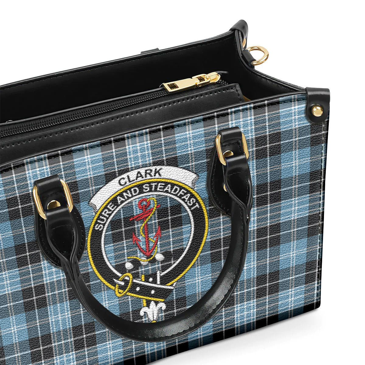 Clark Ancient Tartan Crest Leather Handbag