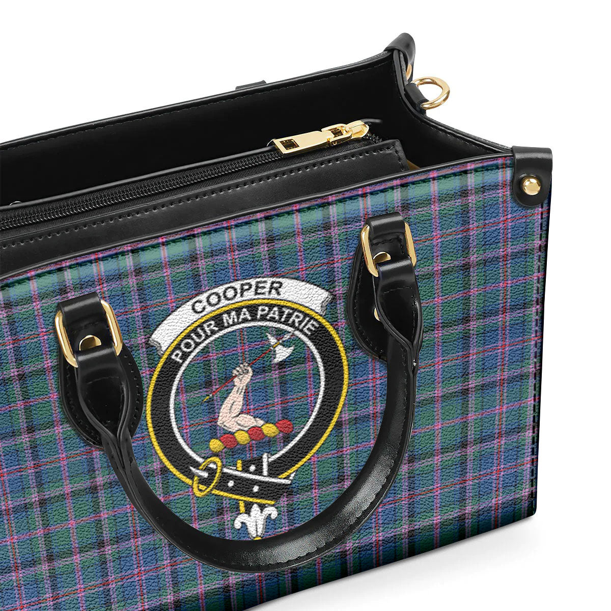 Cooper Ancient Tartan Crest Leather Handbag