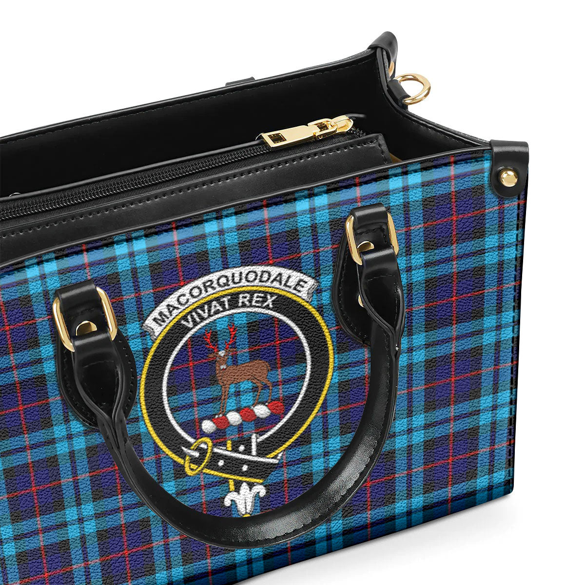 MacCorquodale Tartan Crest Leather Handbag