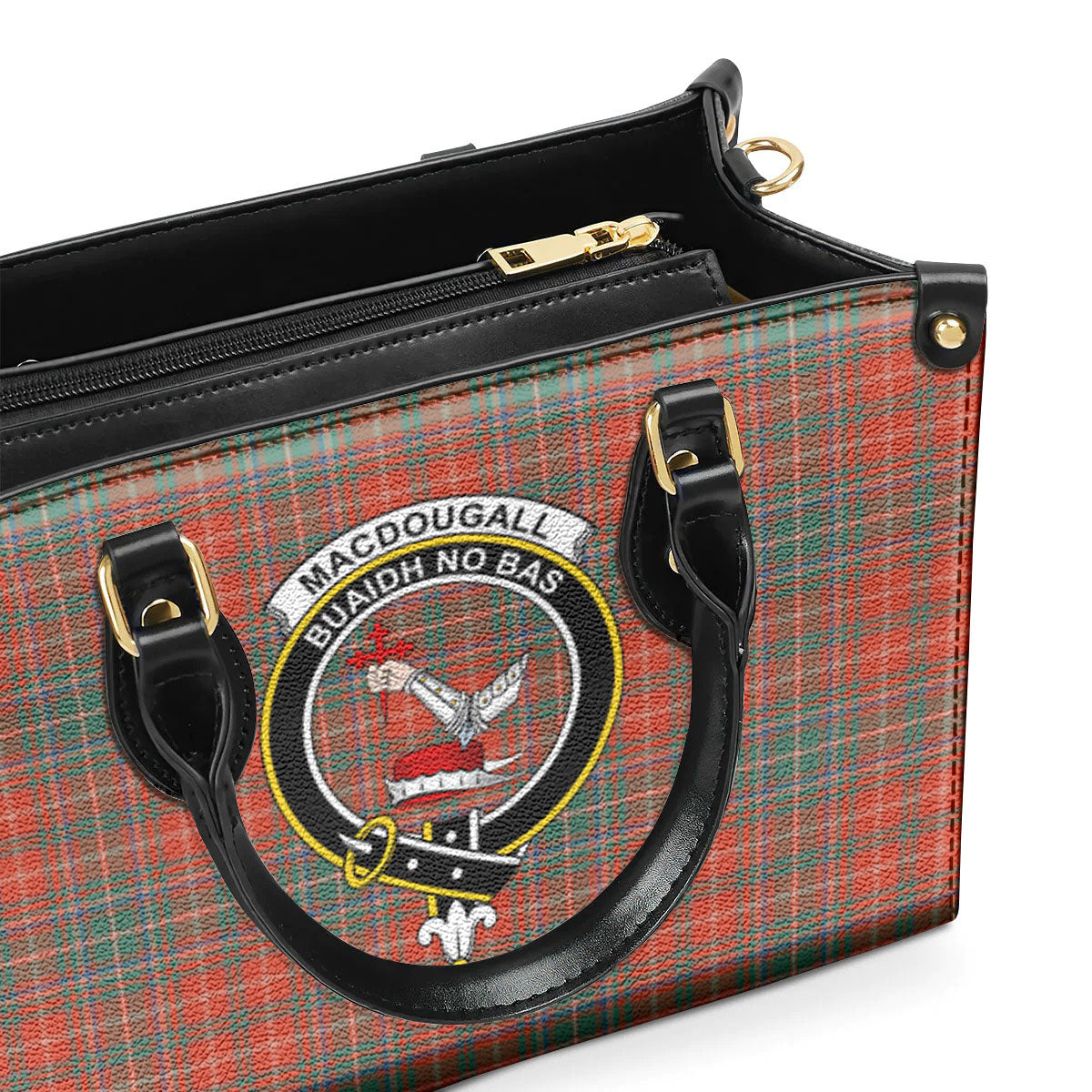 MacDougall Ancient Tartan Crest Leather Handbag