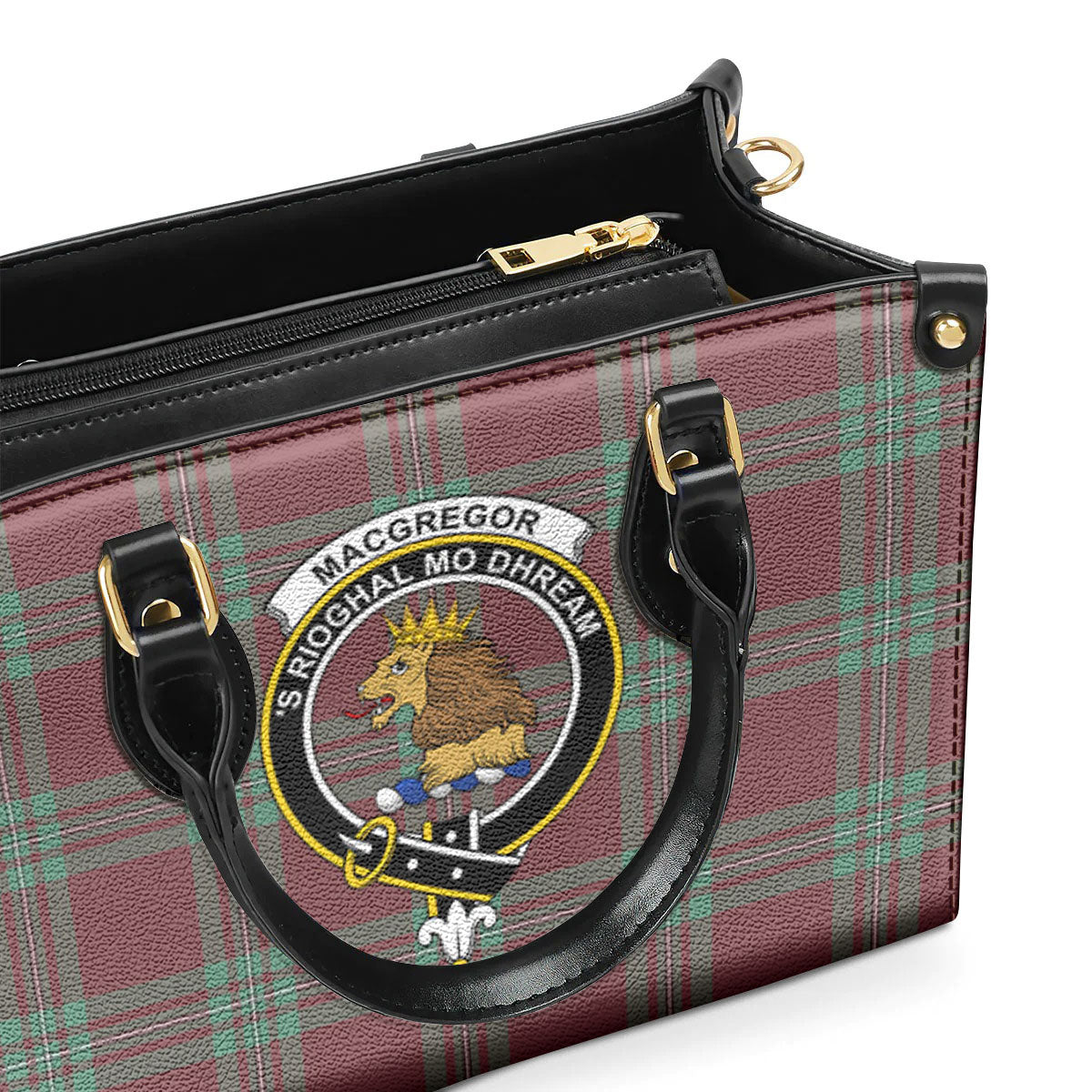 MacGregor Hunting Ancient Tartan Crest Leather Handbag