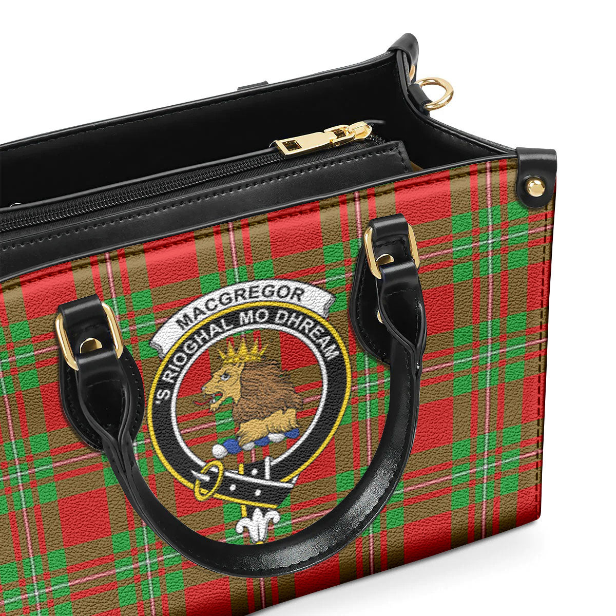 MacGregor Modern Tartan Crest Leather Handbag