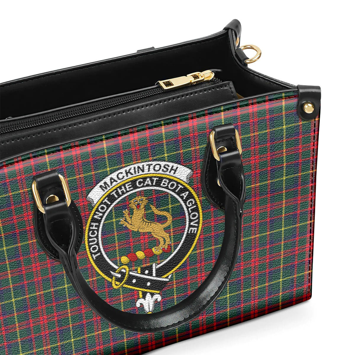 MacKintosh Hunting Modern Tartan Crest Leather Handbag